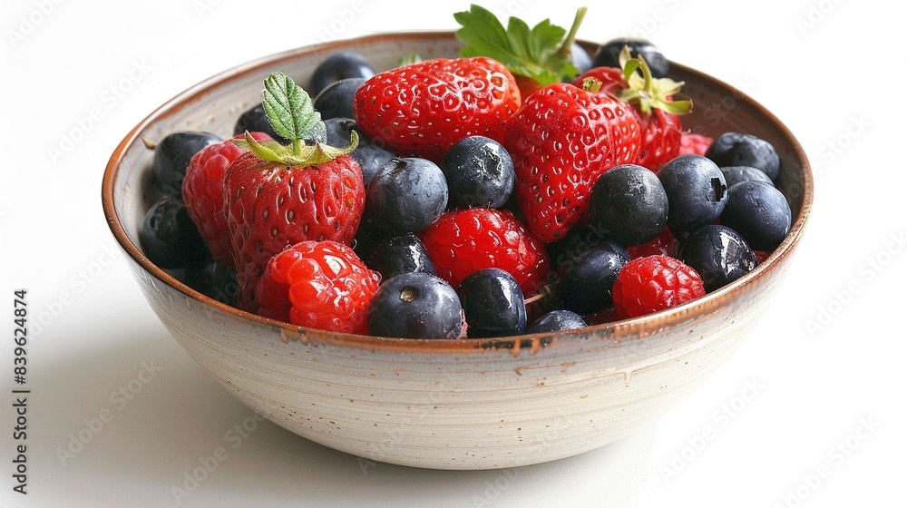 A bowl of juicy and fresh mixed berries A bowl of juicy and fresh mixed berries