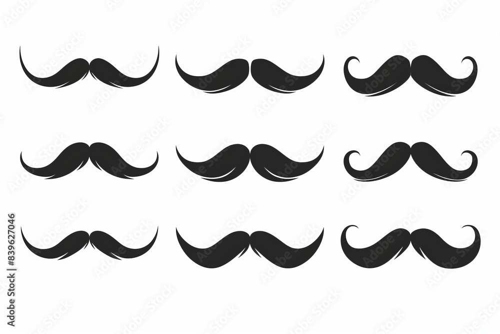Mustaches icon, hipster sign, Fathers day symbol, barber logo, human whisker, vintage moustache emblem Mustaches icon, hipster sign, Fathers day symbol, barber logo, human whisker, vintage moustache emblem