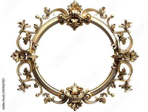 Close-up: gold frame with black background