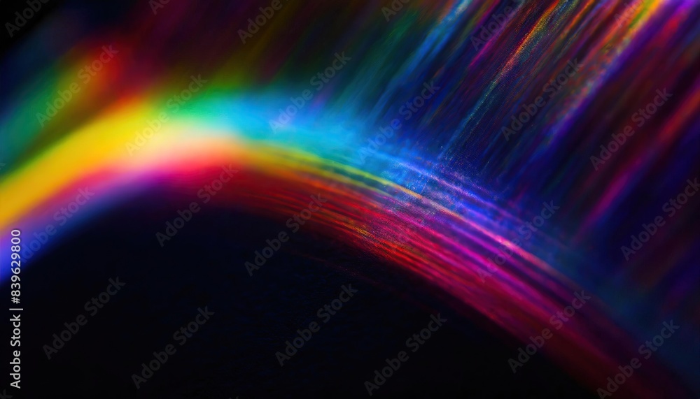 Creative black background with rainbow flare overlay Creative black background with rainbow flare overlay