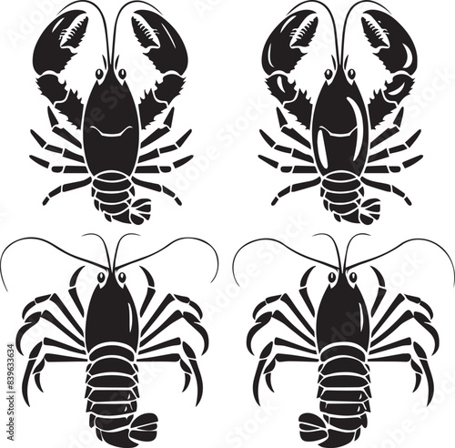 Vector illustration of a shrimp, a member of the Caridea order, depicted in a scratchboard style. This hand-drawn image captures the intricate details of the shrimp's anatomy