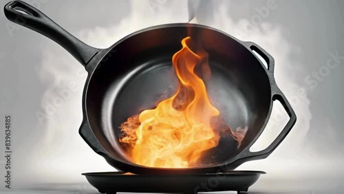 The primary focus should be on the expeditious release of smoke arising from a sizzling skillet.