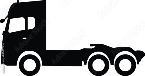Car icon. The car style vector. Side view black flat isolated on transparent background. Transportation symbol, traffic sign, travel element for website and app