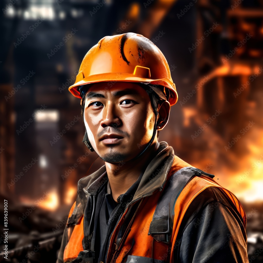 worker with helmet worker with helmet