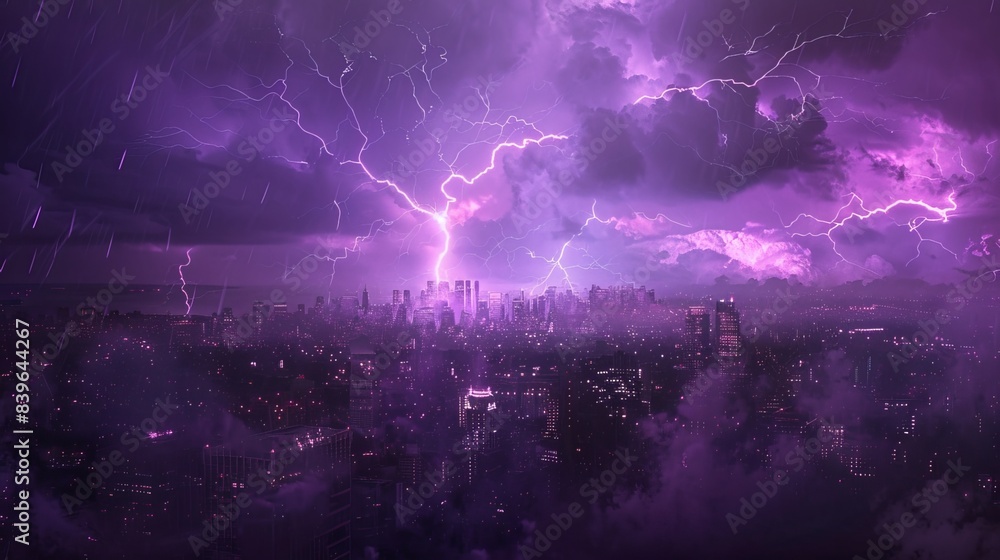 A lightning thunderstorm flash illuminating the night sky, depicting weather phenomena and cataclysms such as hurricanes, typhoons, tornadoes, and storms. A lightning thunderstorm flash illuminating the night sky, depicting weather phenomena and cataclysms such as hurricanes, typhoons, tornadoes, and storms.