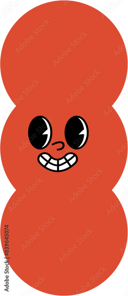 Trendy retro 90s 00s cartoon style. Vector illustration abstract shape Trendy retro 90s 00s cartoon style. Vector illustration abstract shape