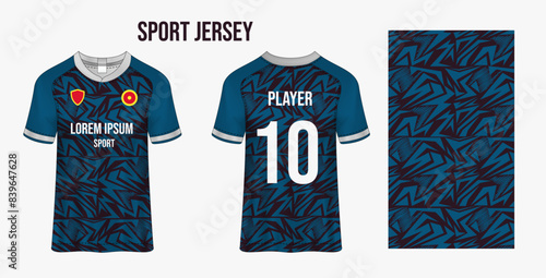 Sport jersey design fabric textile for sublimation.