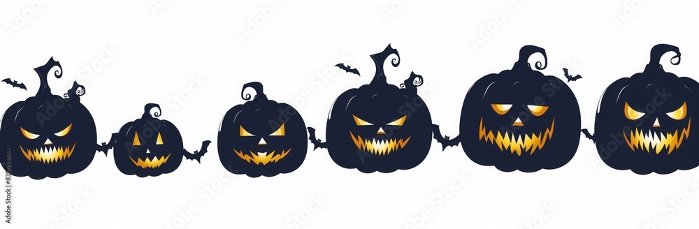 Illustration of a halloween pumpkins isolated on white Illustration of a halloween pumpkins isolated on white