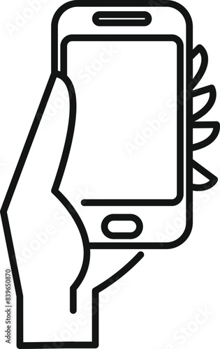 Person using a smartphone with vibrating notification in hand for communication and technology purposes