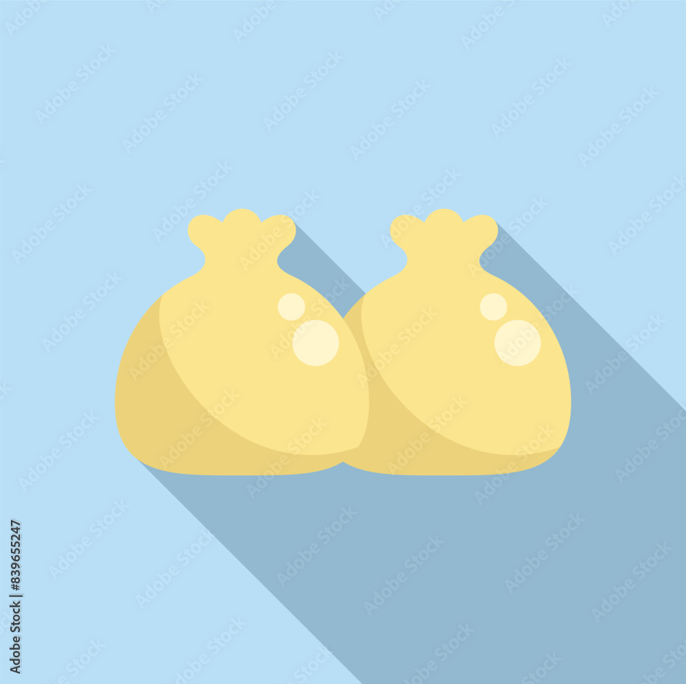 Simple icon of two bags, useful for showcasing baking ingredients Simple icon of two bags, useful for showcasing baking ingredients