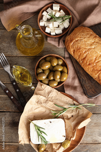 Mediterranean feta cheese, ...