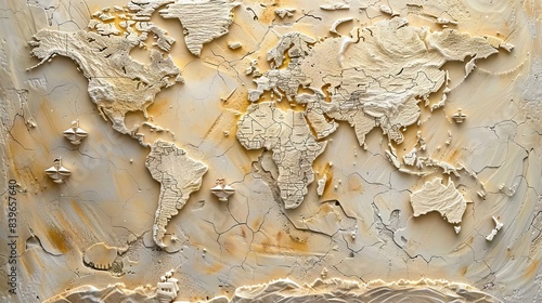 Fototapeta Naklejka Na Ścianę i Meble -  3d picture Wallpaper Background golden art for digital printing wallpaper, custom design wallpaper. AI generated illustration