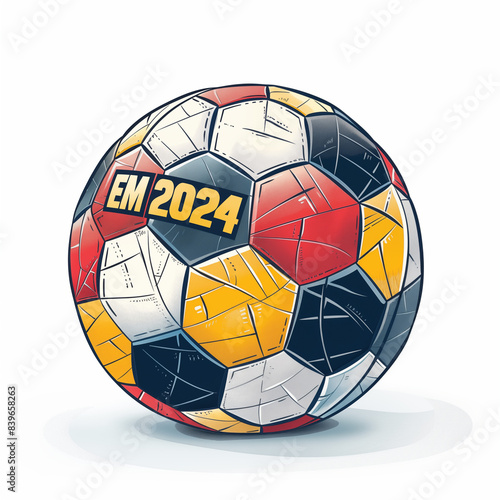 Cartoonic football in the colors of germany