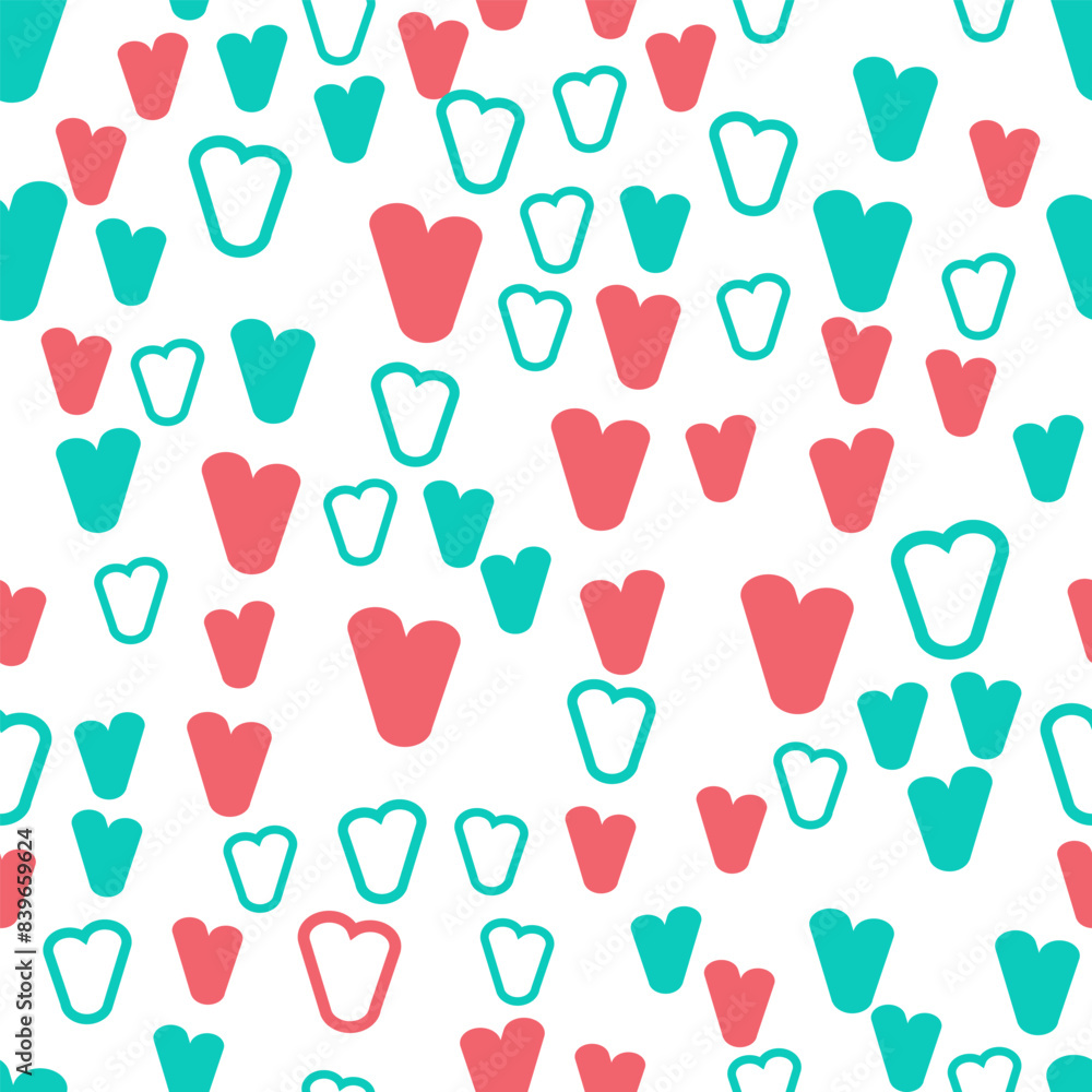 Cute seamless Pattern with hearts for print on fabric, gift wrap, web backgrounds, scrap booking, patchwork Vector illustration Seamless pattern Cute seamless Pattern with hearts for print on fabric, gift wrap, web backgrounds, scrap booking, patchwork Vector illustration Seamless pattern