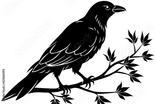 crow bird silhouette vector illustration © Shiju Graphics
