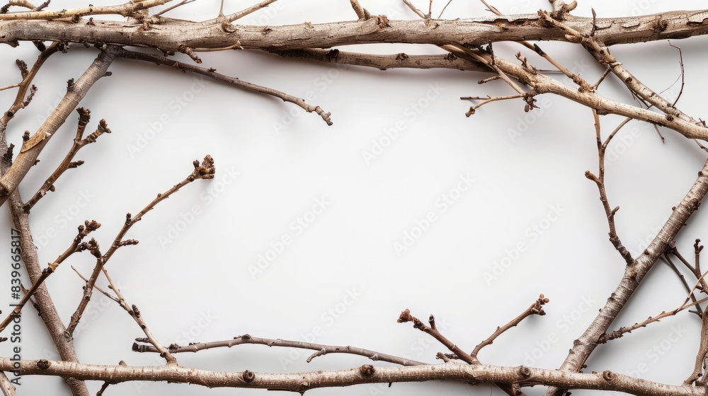 frame made of dry branches. frame made of dry branches.
