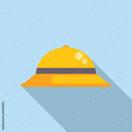 Yellow pith helmet, perfect for keeping cool while exploring tropical destinations