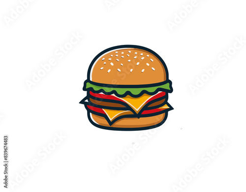 Logo Burger, Hamburger, Cheeseburger