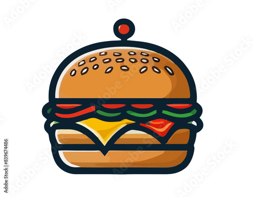 Logo Burger, Hamburger, Cheeseburger