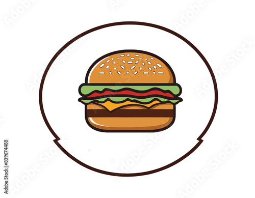 Logo Burger, Hamburger, Cheeseburger