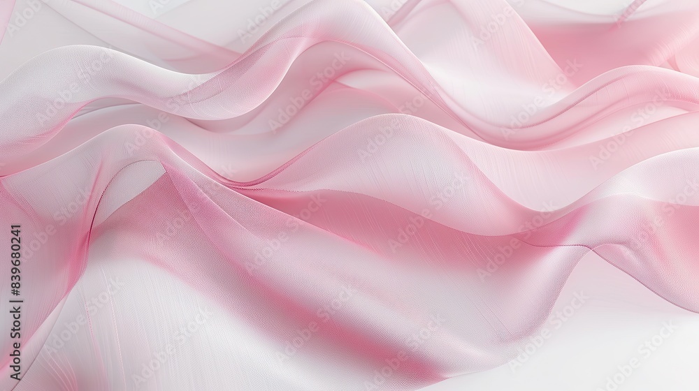 Gentle blush wave abstract pattern, soft and romantic, isolated on a white backdrop Gentle blush wave abstract pattern, soft and romantic, isolated on a white backdrop