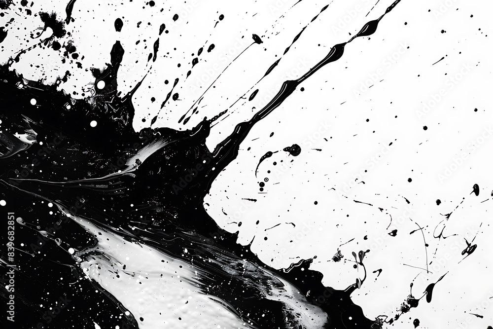 Black and white splash of paint. Abstract background. Black and white splash of paint. Abstract background.