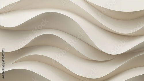 Gentle taupe wave abstract pattern, sophisticated and versatile, isolated on a white backdrop