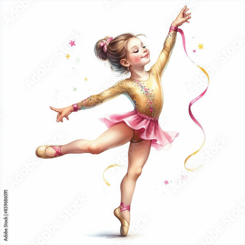 ballet girl dancing in the studio