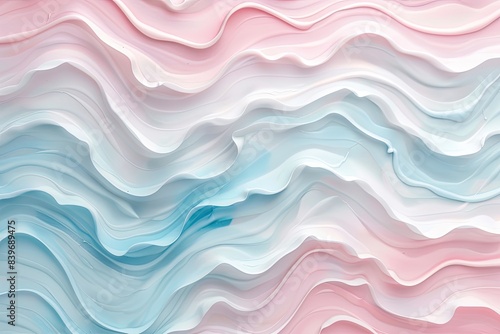 Soft wave patterns in light colors, creating a calming and cute background