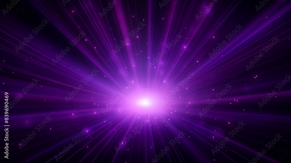 Stunning Purple Cosmic Explosion with Radiant Light stroboscopic Rays. Stunning Purple Cosmic Explosion with Radiant Light stroboscopic Rays.