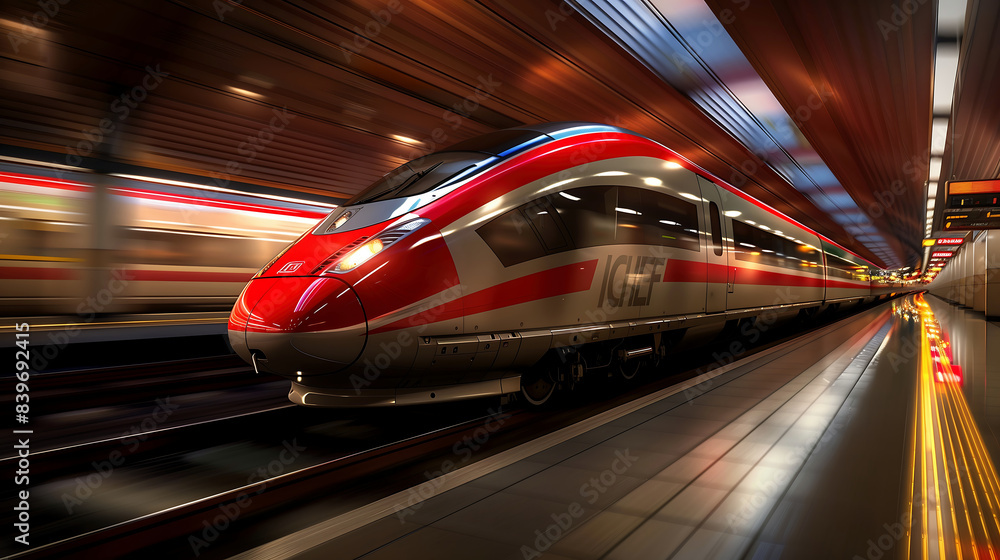 High-Speed Train in Motion High-Speed Train in Motion