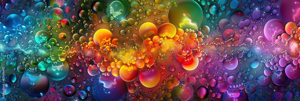 Fototapeta premium Abstract colorful design with gemstones and metallic colors