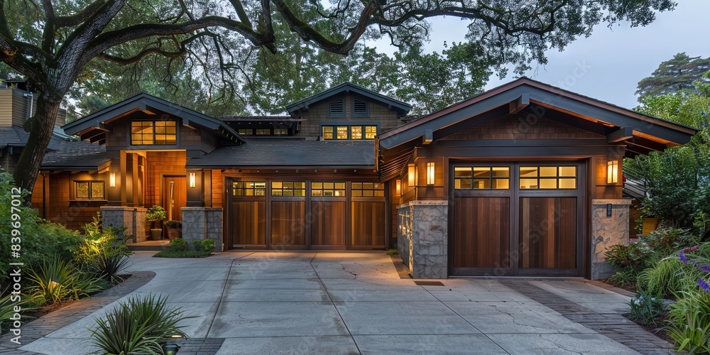 an craftsman style mechanics garage, concrete and wood an craftsman style mechanics garage, concrete and wood