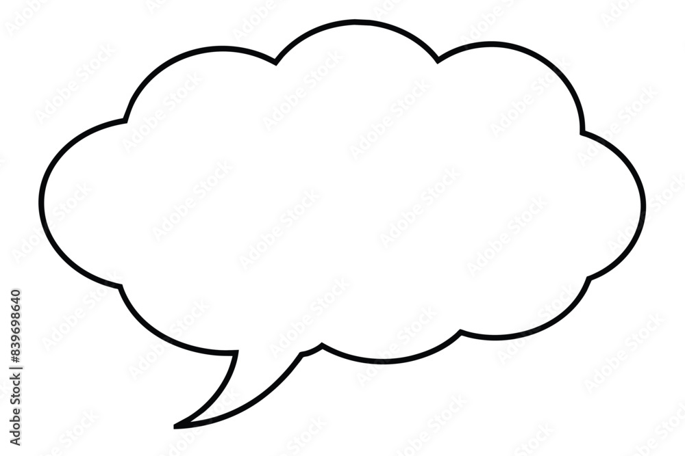 Vector Outline of a Speech Bubble for Comic or Graphic Design Vector Outline of a Speech Bubble for Comic or Graphic Design