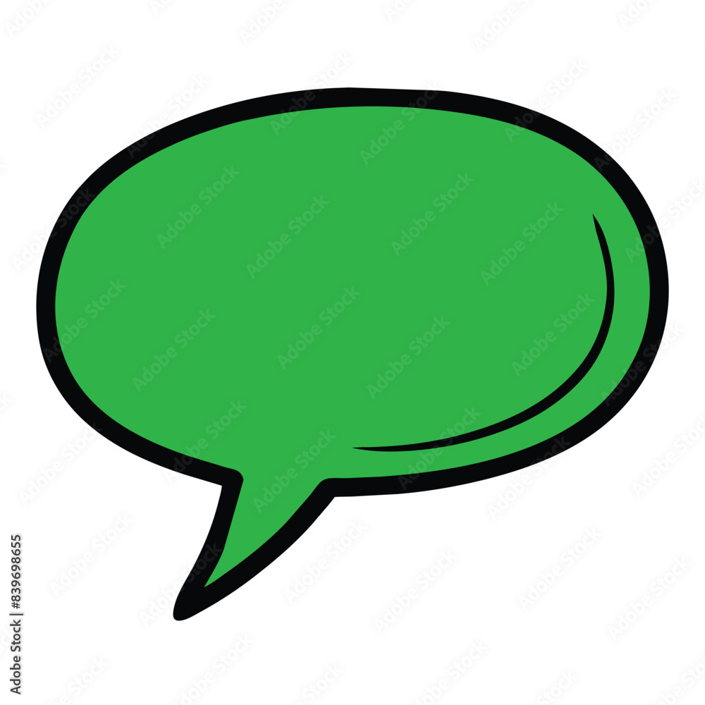 Green Speech Bubble Vector Illustration for Comics and Communication Design Green Speech Bubble Vector Illustration for Comics and Communication Design