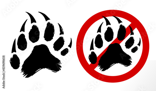 No animal allowed vector sign. vector red color prohibition sign for no pet allowed. red danger or warning sign.  