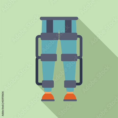 Advanced modern exoskeleton designed to provide futuristic robotic assistance and support for mobility and walking during medical rehabilitation and physical therapy treatment in healthcare settings
