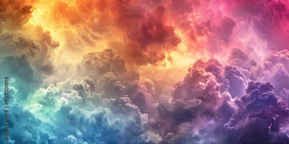 Colorful smoke and clouds Colorful smoke and clouds