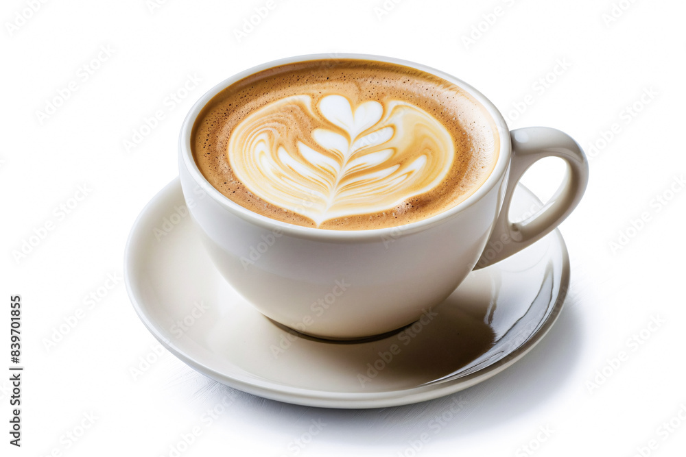 Cup of coffee latte isolated on white background Cup of coffee latte isolated on white background
