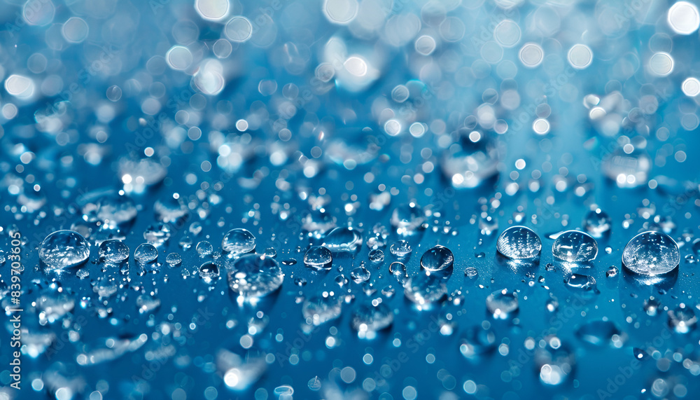 water drops on blue plastic texture background water drops on blue plastic texture background