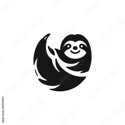 sloth icon design logo template