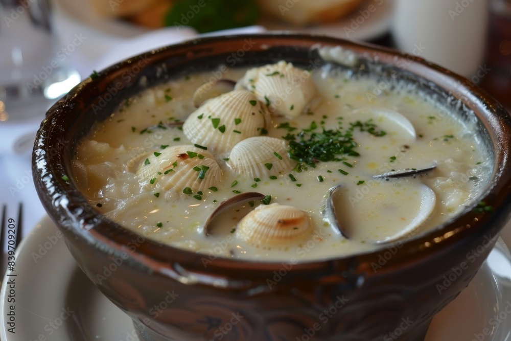 Clam chowder visual Clam chowder visual