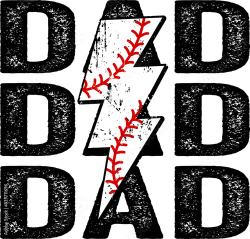 T ball dad lightning bolt SVG, Baseball Dad Png, Proud Dad svg, Dad Lighting Bolt vector