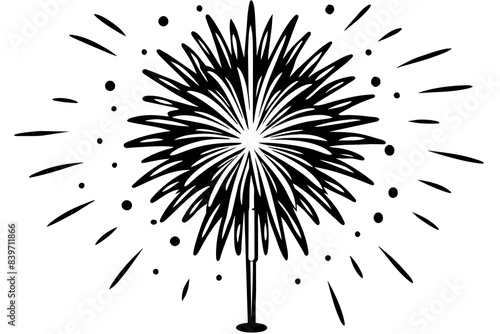 Fireworks vector illustration, vibrant colors for festive celebrations