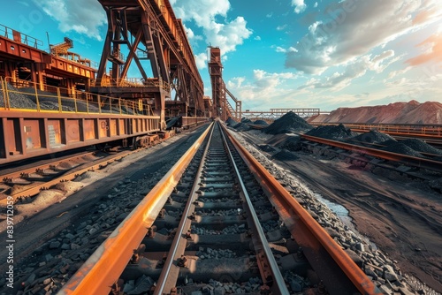 Conveyor system moves iron ore from warehouse for mining and transportation