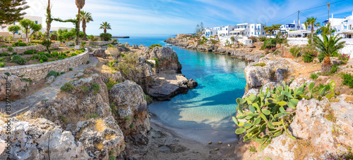 Fototapeta Naklejka Na Ścianę i Meble -  Famous seaside village of Avlemonas with beautiful natural scenic fjord in island of Kythera, South Aegean sea, Greece