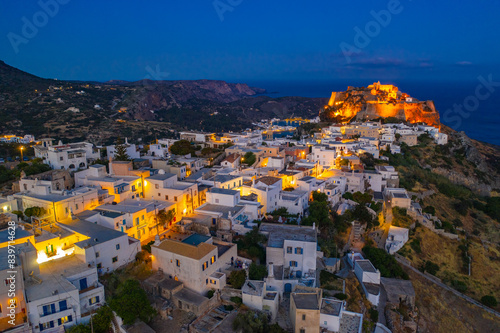 Fototapeta Naklejka Na Ścianę i Meble -  Chora and the castle on Kythira island, Greece