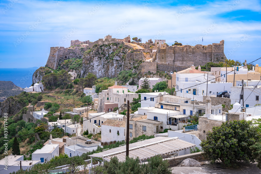 Chora and the castle on Kythira island, Greece Chora and the castle on Kythira island, Greece