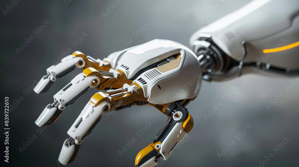 hand of robot with blurred background hand of robot with blurred background