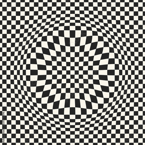 Monochrome Variegated Check Textured Pattern photo